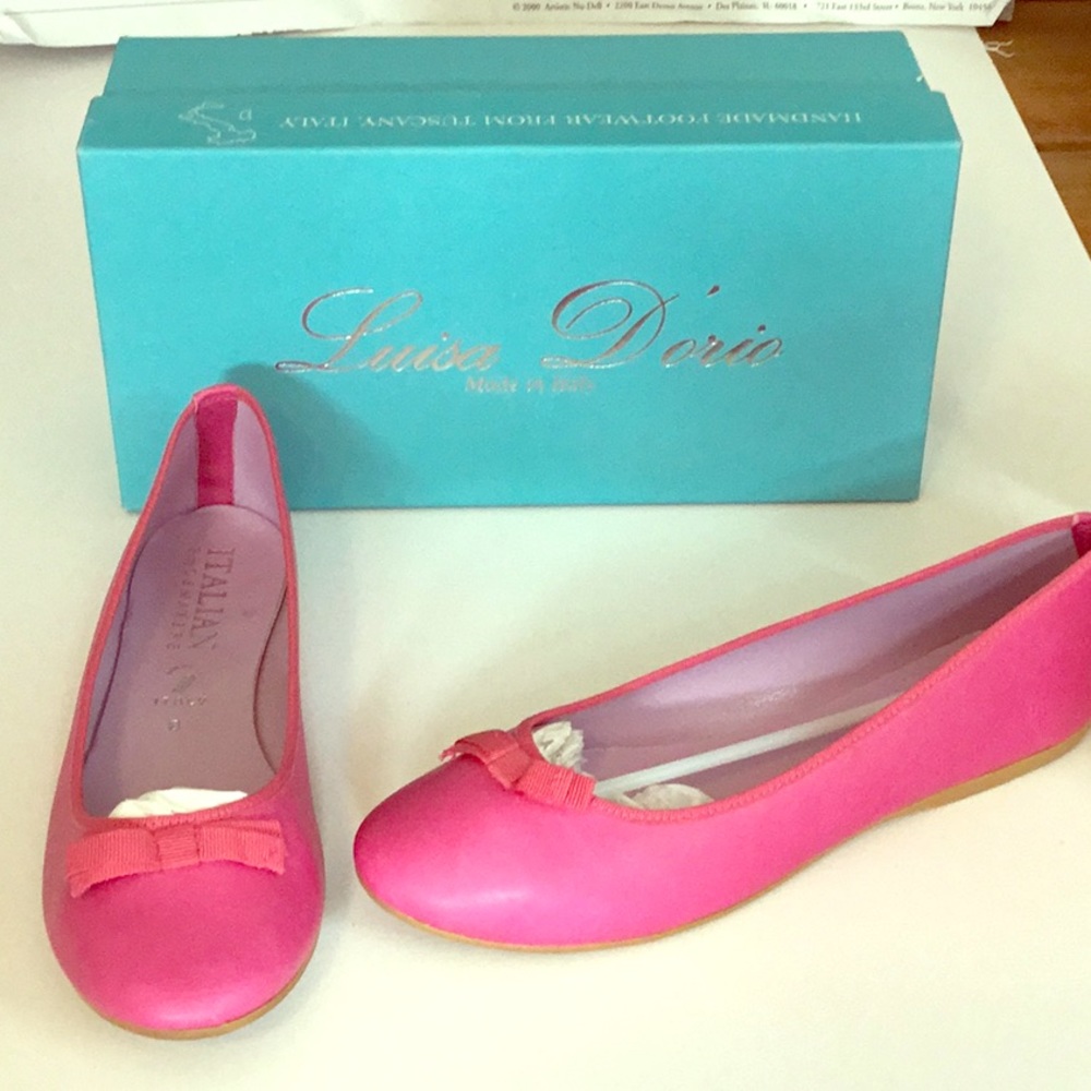 Italian handmade made pink ballet flats